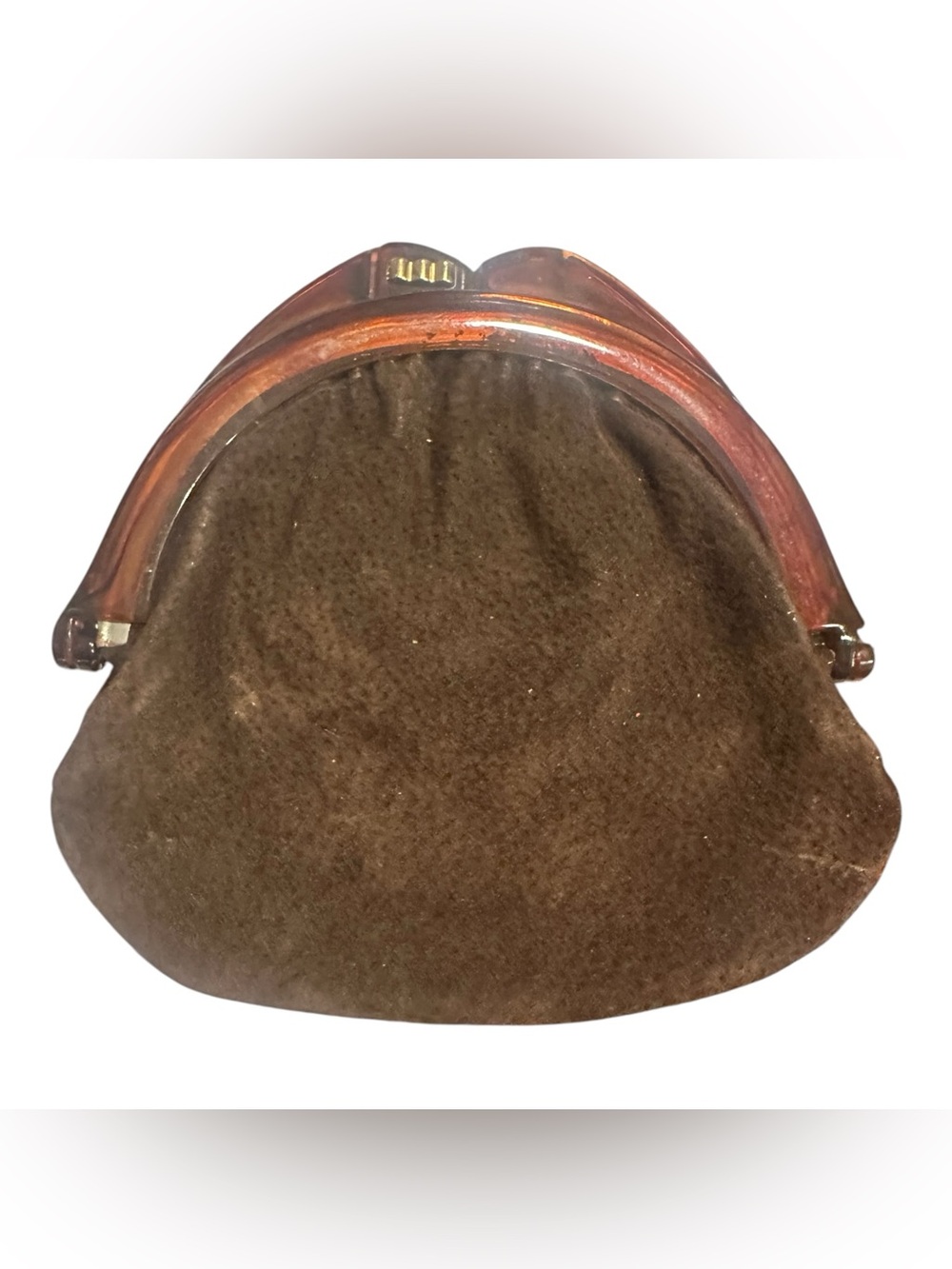 1950s Vintage Reghi Italy Tortoise Lucite Frame Coin Purse | Leather Kiss Lock”